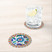 えびら型の丸い紙コースター ペーパーコースター (インサイチュ)