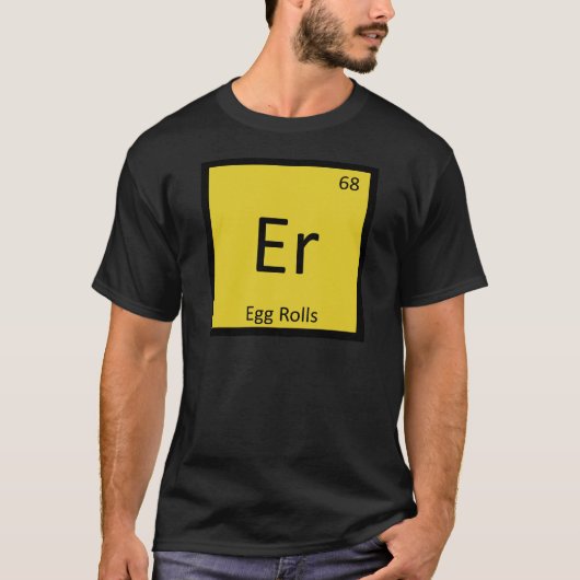 えびロール前菜 化学 周期表 Tシャツ (正面)