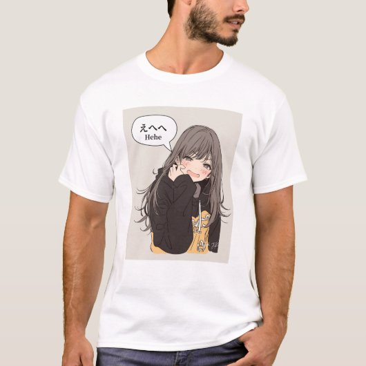 えへへTシャツ｜寿司娘 Tシャツ (正面)