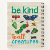 えらそうな幼虫 | すべての生き物に優しく ノートブック (裏面)