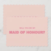 えり取り模様の縁取り メイド・オブ・オナー カード (正面/裏面)