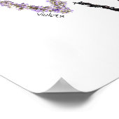 えんじと紫のアルファベット | 果物と野菜 ポスター (角)