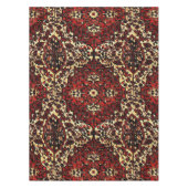 えんじ色およびクリーム色のペルシャ絨毯の一見 テーブルクロス (正面)