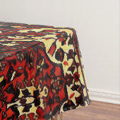 えんじ色およびクリーム色のペルシャ絨毯の一見 テーブルクロス (インサイチュ)