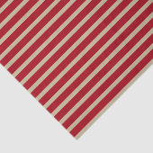 えんじ色およびベージュ色ストライプ 薄葉紙 (詳細)