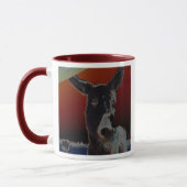 えんじ色のろば マグカップ (左)