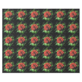 えんじ色のバラ ラッピングペーパー (フラット)