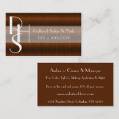 えんじ色のヘアーサロンのスタイリストの美しいの名刺 名刺 (正面/裏面)