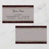 えんじ色のルビー色のグリッター 名刺 (正面/裏面)