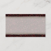 えんじ色のルビー色のグリッター 名刺 (裏面)