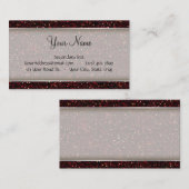 えんじ色のルビー色のグリッター 名刺 (正面/裏面)