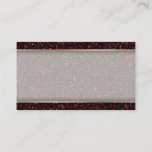 えんじ色のルビー色のグリッター 名刺 (裏面)