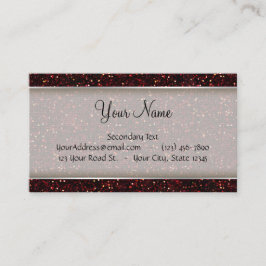 えんじ色のルビー色のグリッター 名刺