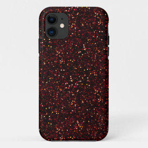 えんじ色のルビー色のグリッター iPhone 11 ケース