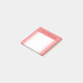 えんじ色の名前のエレガントで軽い珊瑚の背景 ポストイット (アングル)