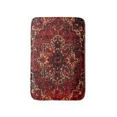 えんじ色の東洋の敷物のデザイン バスマット (正面縦)