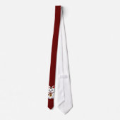 えんじ色のMeneki Neko猫 ネクタイ (裏面)