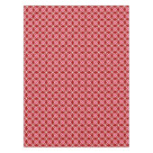 えんじ色世紀半ばのモダンな原子プリント- テーブルクロス (正面)