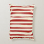 えんじ色及びクリーム色のカチカチ音をたてるストライプなパターン アクセントクッション (裏面(縦))