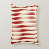 えんじ色及びクリーム色のカチカチ音をたてるストライプなパターン アクセントクッション (正面(垂直))