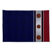 えんじ色、白くおよび青のバスケットボールの枕箱 枕カバー (裏面-右)