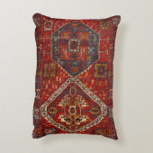 えんじ色no5の東洋の敷物のデザイン アクセントクッション (裏面(縦))