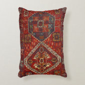 えんじ色no5の東洋の敷物のデザイン アクセントクッション (正面(垂直))