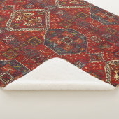 えんじ色no5の東洋の敷物のデザイン シェルパブランケット (3/4)