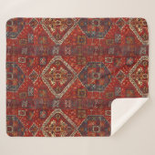 えんじ色no5の東洋の敷物のデザイン シェルパブランケット (正面(横))