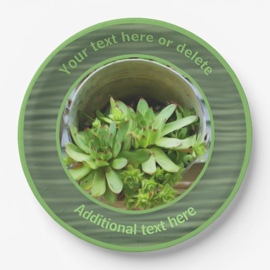 えんどうとひよこ自然アートパーソナライズパーティー ペーパープレート (正面)