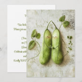 えんどう豆の双子 | ガーデンカドル 招待状 (正面/裏面)