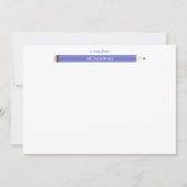 えんぴつ イラスト 学校 先生 文房具 ノートカード (正面)