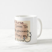 えーナースは私の運動場に私の規則を来ます コーヒーマグカップ (正面右)