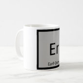 えー-伯爵の灰色の茶化学周期表の記号 コーヒーマグカップ (正面左)