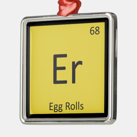 えー-卵ロール前菜化学周期表 メタルオーナメント (左)