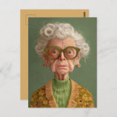 え？おばあちゃんポートレート ポストカード (正面/裏面)