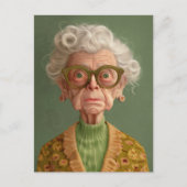 え？おばあちゃんポートレート ポストカード (正面)
