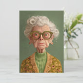 え？おばあちゃんポートレート 招待状 (スタンド正面)