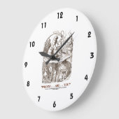 え…お前は…?(アリスといもむし) ラウンド壁時計 (傾斜)