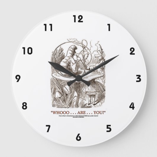 え…お前は…?(アリスといもむし) ラウンド壁時計 (正面)