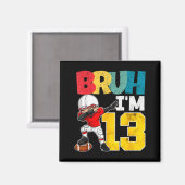 え、俺13歳のサッカー選手だよ、13回目の誕生日 マグネット (正面/裏面)