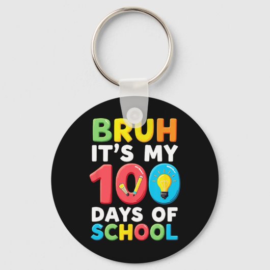 え、学校で100日目だよ、生徒と先生、 キーホルダー (正面)