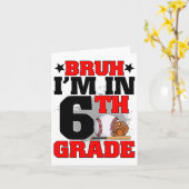 え、6年生の野球ファン、学校に戻る カード (黄色い花)