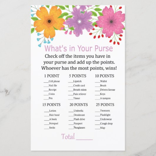 おс花あなたの財布ゲームの中に何がある (正面)