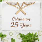 おあつらえあなたのパーソナライズなテニスのチームギフト キッチンタオル (折り畳み)