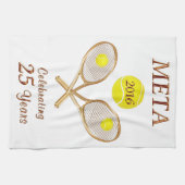 おあつらえあなたのパーソナライズなテニスのチームギフト キッチンタオル (横)