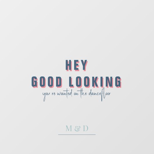 おいおいおい |の結婚モノグラム ウィンドウサイン (シート)