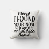 おいおもしろい鼻を見つけたぞ クッション (正面)