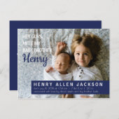 おいお前ら誕生発表お兄ちゃん姉ちゃん インビテーションポストカード (正面/裏面)