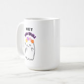 おいかわいい幽霊&フラワーハロウィンギフト コーヒーマグカップ (正面左)